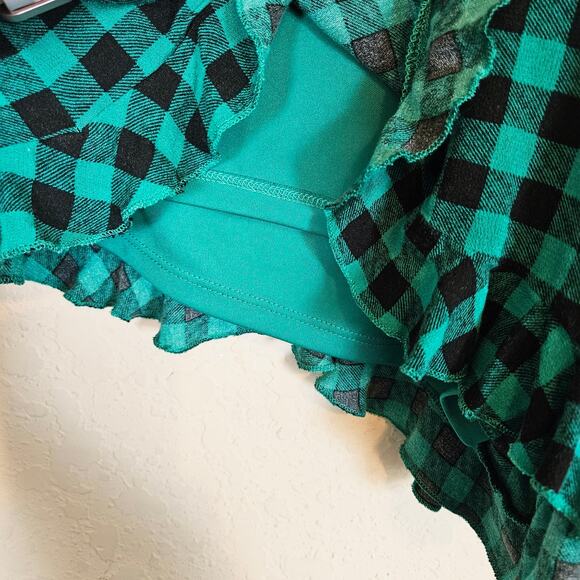 Torrid Gingham High Waisted Ruffle Hem Pull On Shorts Plus Size 2x Retro Summer - Picture 5 of 9